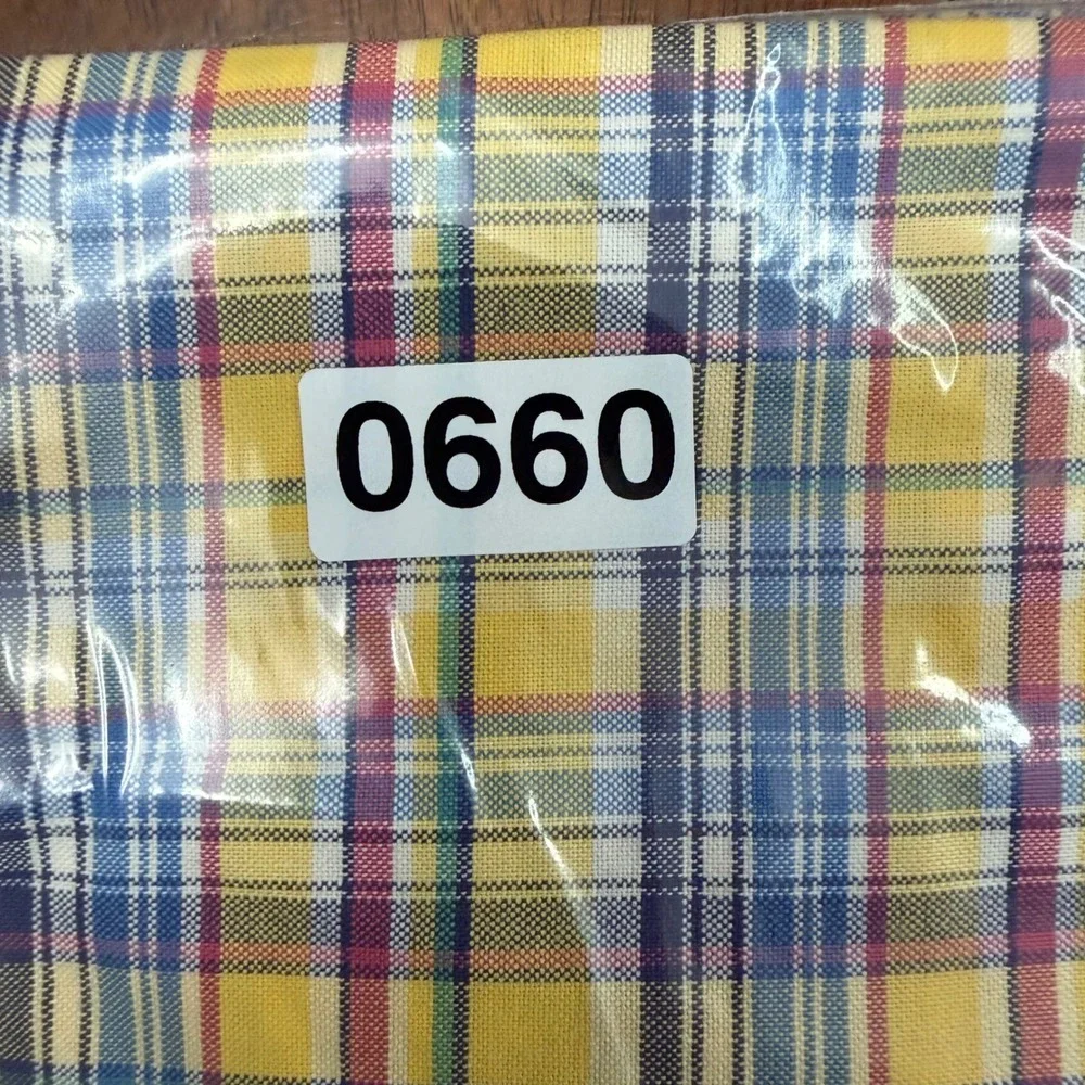 Ralph Lauren Button Down Shirt‎ Mens Large Yellow Blue Plaid Classic Fit Cotton